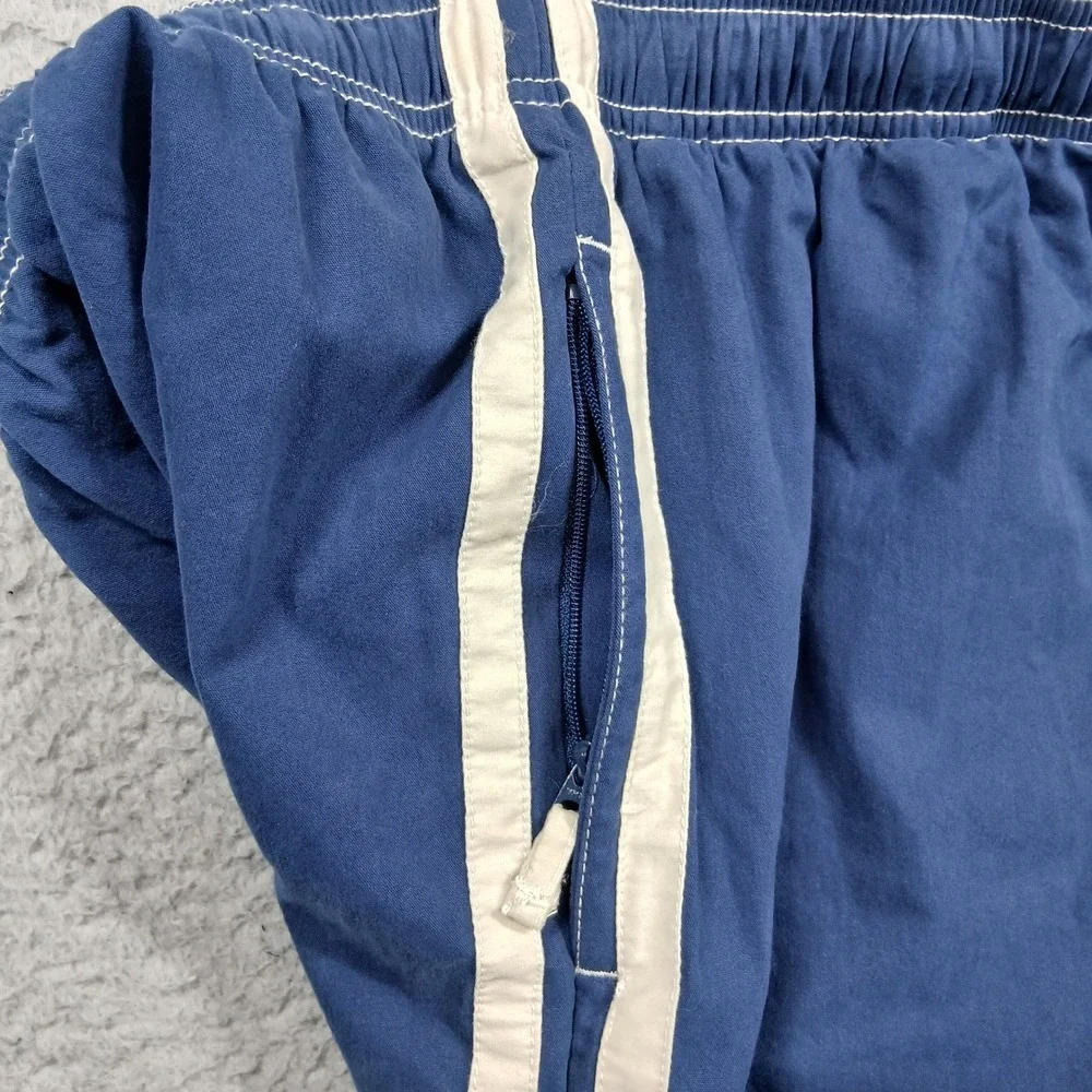 Ashford Sport Board Shorts Mens XL Blue Cream Cargo Side Stripe Cotton Blend NWT